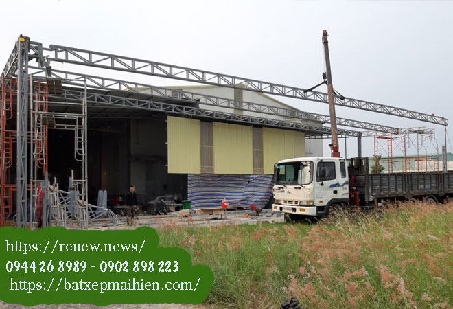 Làm bạt mái hiên di động quận 7 xếp cuốn kéo vòm che nắng