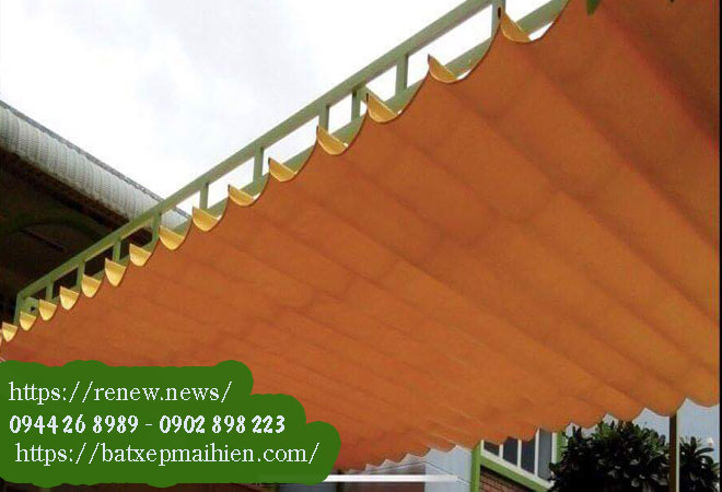 Làm bạt mái hiên di động quận 7 xếp cuốn kéo vòm che nắng