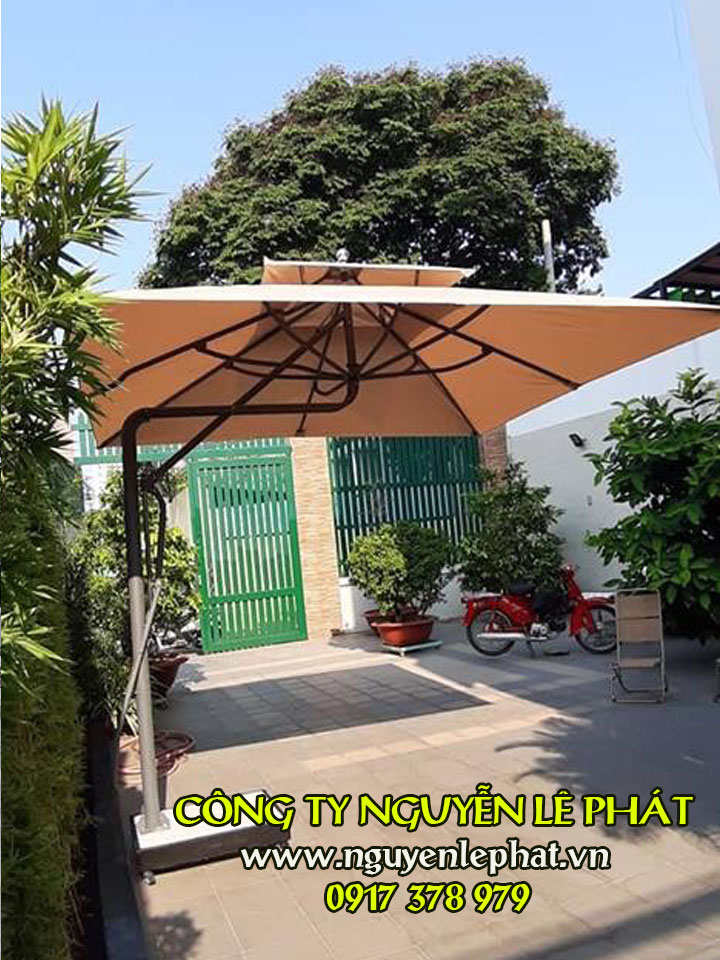 Vải Bạt Dù Che Nắng Ngoài Trời Giá Rẻ, Dù Che Lệch Tâm Đồng Tâm Tròn Vuông