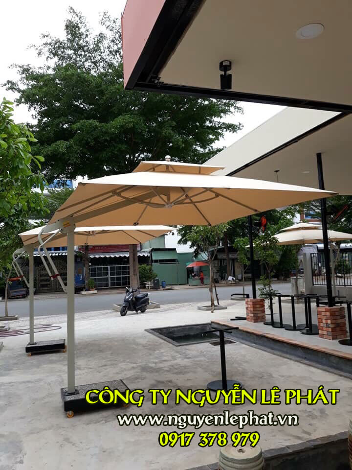 Vải Bạt Dù Che Nắng Ngoài Trời Giá Rẻ, Dù Che Lệch Tâm Đồng Tâm Tròn Vuông