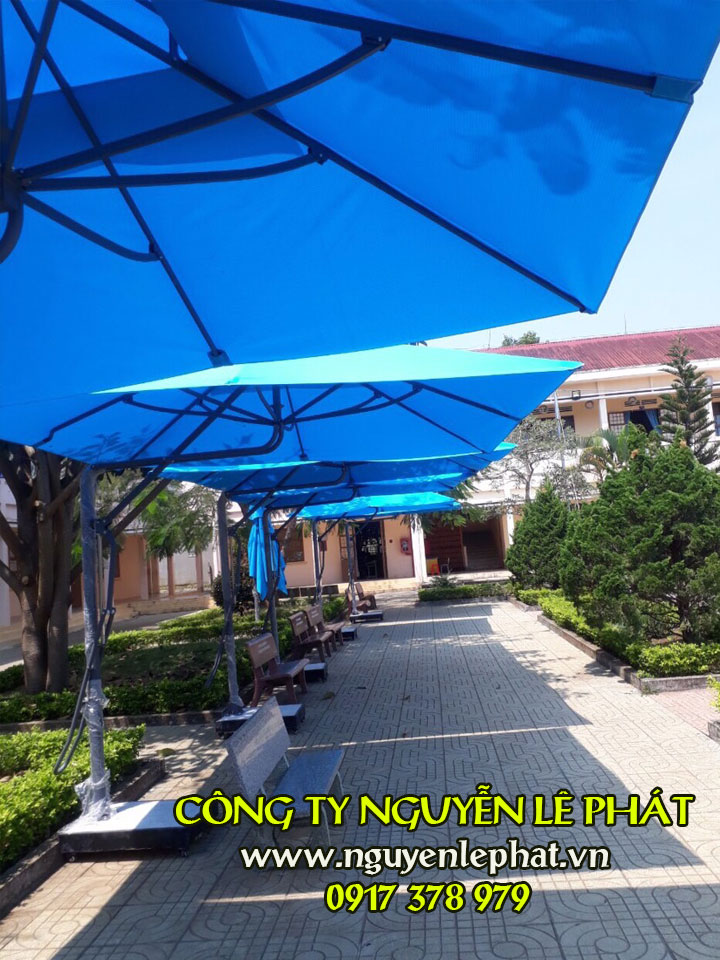 Vải Bạt Dù Che Nắng Ngoài Trời Giá Rẻ, Dù Che Lệch Tâm Đồng Tâm Tròn Vuông