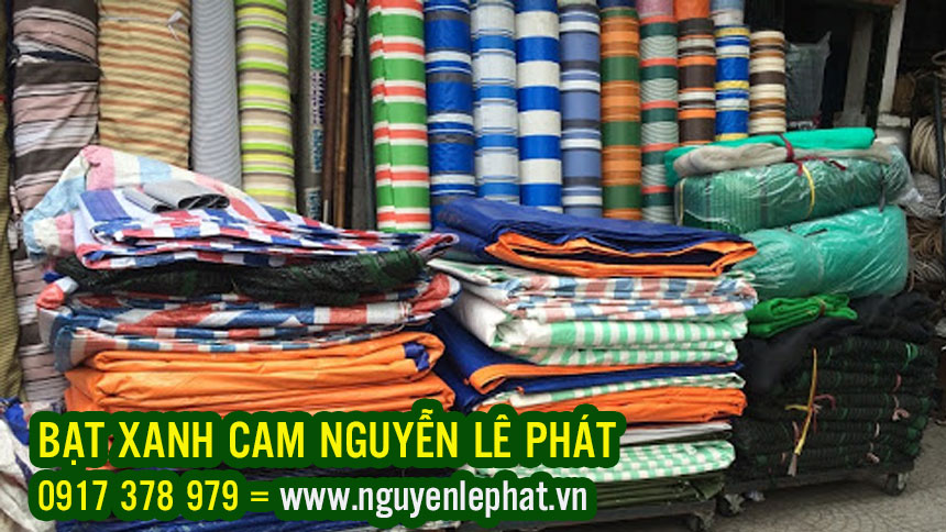 Bán Bạt Xanh Cam tại Bình Phước Giá Rẻ, Bạt Sọc Xanh Cam 2 Da Khổ&nbsp;6m8m